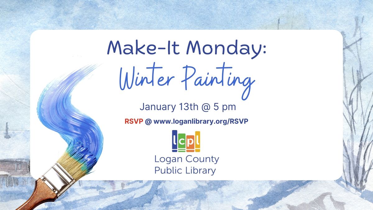 Learn to Paint a Winter Landscape at Make-It-Monday